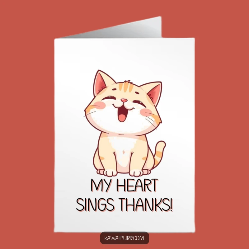 Free Printable Cat Meow Thank You Card: Sweet Downloadable Gift to Show Gratitude