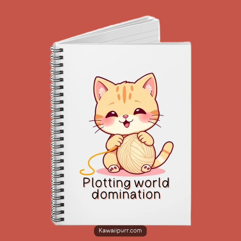 Funny Cat Yarn Batting Notebook: Jot Down Ideas with Hilarious Feline Energy, Perfect Gift