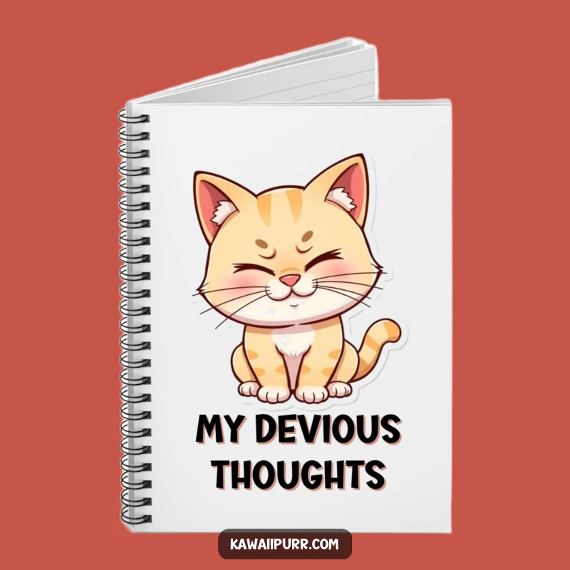 Funny Winking Cat Notebook: Mischievous Grin Journal for Ideas Gift
