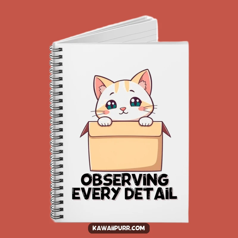 Funny Cat Box Peering Notebook: Jot Down Ideas with Feline Curiosity, Perfect for Gifts