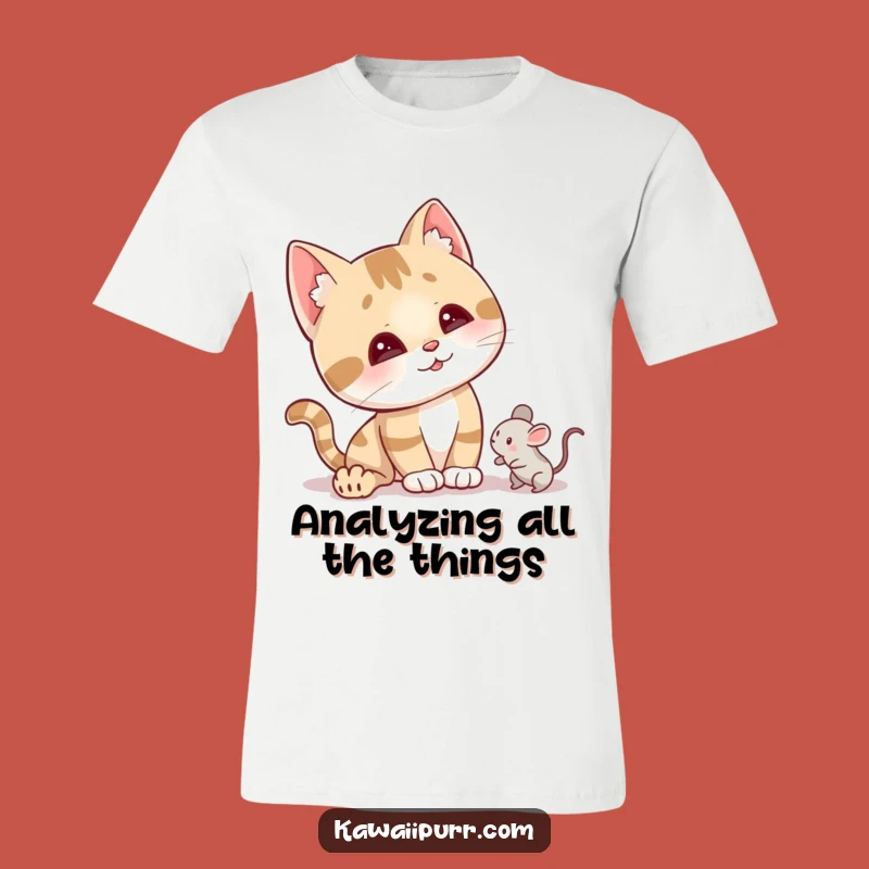 Funny Curious Cat Head Tilt T-Shirt: Show Your Wonder, Adorable Funny Gift Idea