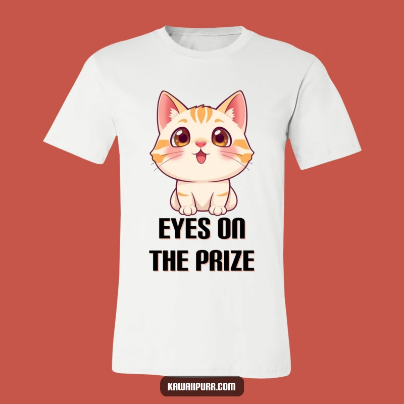 Funny Cat Excited Eyes T-Shirt: Curious Character Tee, Hilarious Gift for Cat Fans