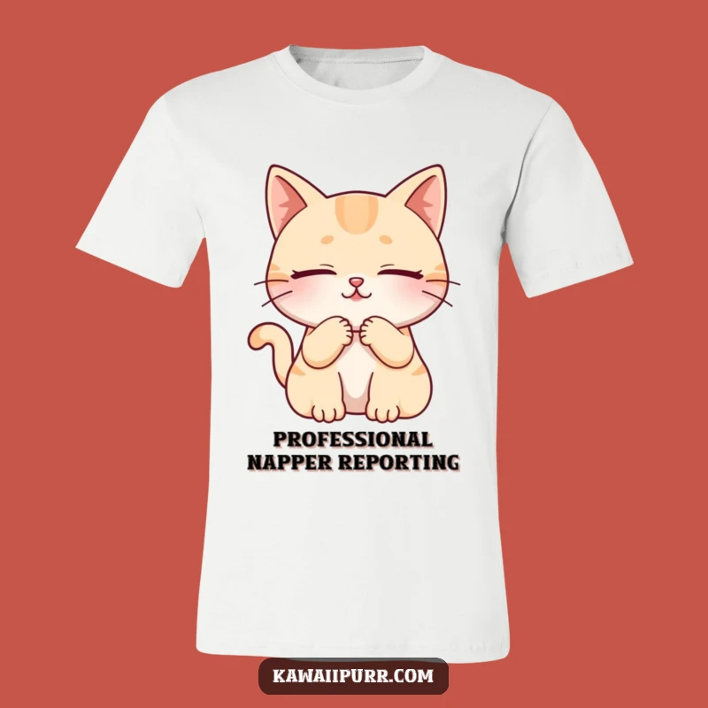 Funny Cat Purring T-Shirt: Cute Character Tee for Cat Enthusiasts, Hilarious Gift