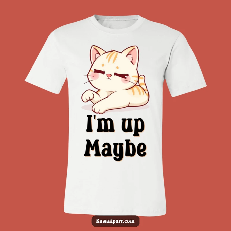 Funny Kawaii Lazy Cat T-Shirt: Mischievous Feline Comfort and Style
