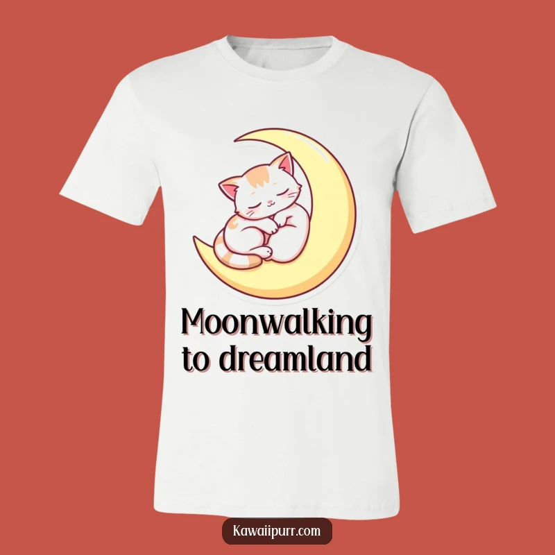 Funny Sleepy Moon Cat T-Shirt - Wear Your Dreams Comfortably!