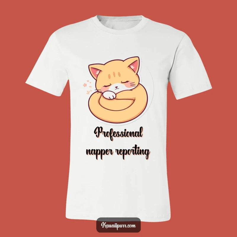 Funny Sleepy Cat T-Shirt: Cute Purring Feline is a Hilarious Gift for All Ages