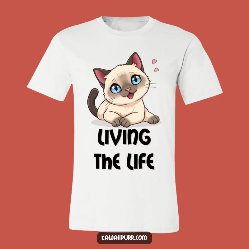 Zen Moment Funny Siamese Cat T-Shirt, Peaceful Feline Tee, Great Funny Gift