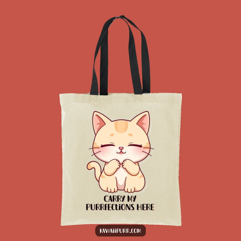 Funny Cat Purring Tote Bag: Charming Character Accessory, Practical & Hilarious Gift