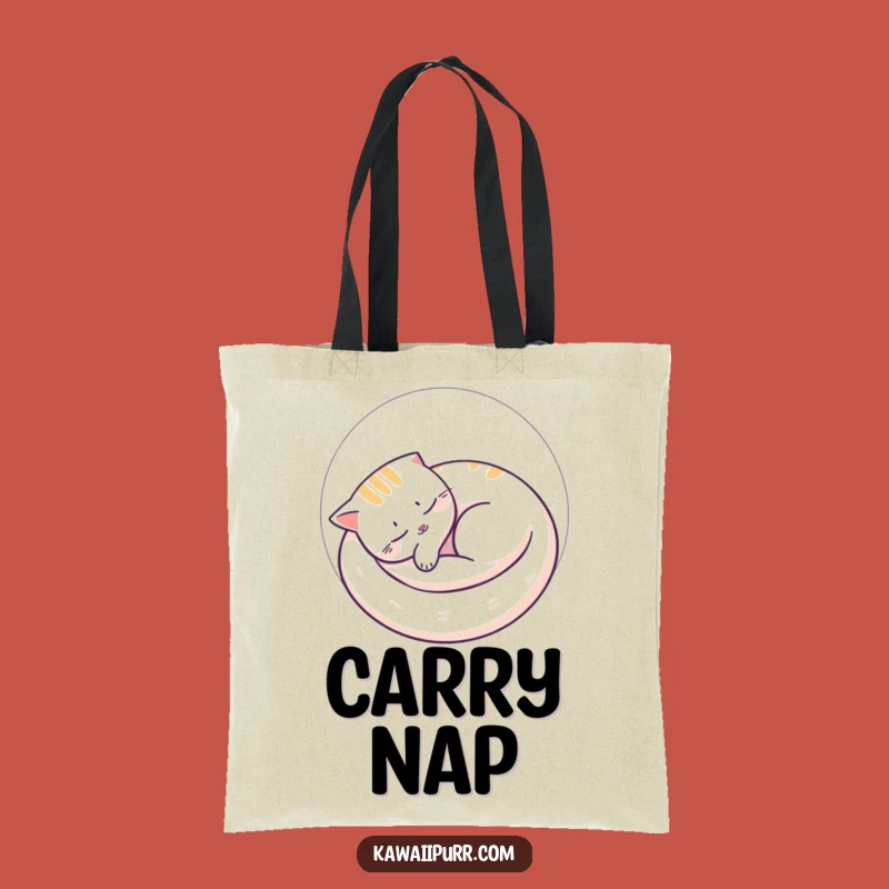 Funny Cat Nap Tote Bag: Carry Peace with Style, Eco-Friendly Gift