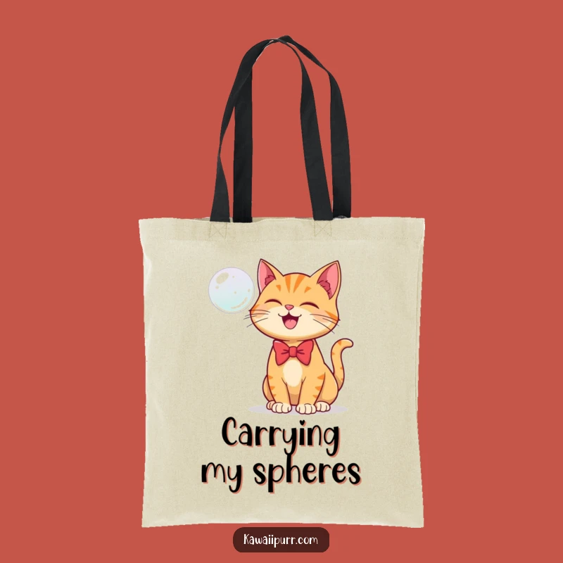 Funny Ginger Cat Bubble Tote Bag: Carry Your Feline Joy in Style