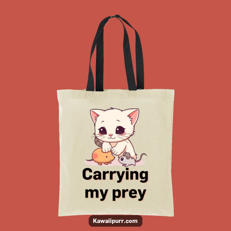 Funny Pouncing Kitten Tote Bag: Carry Your Fun with a Playful Character, Great Funny Gift!