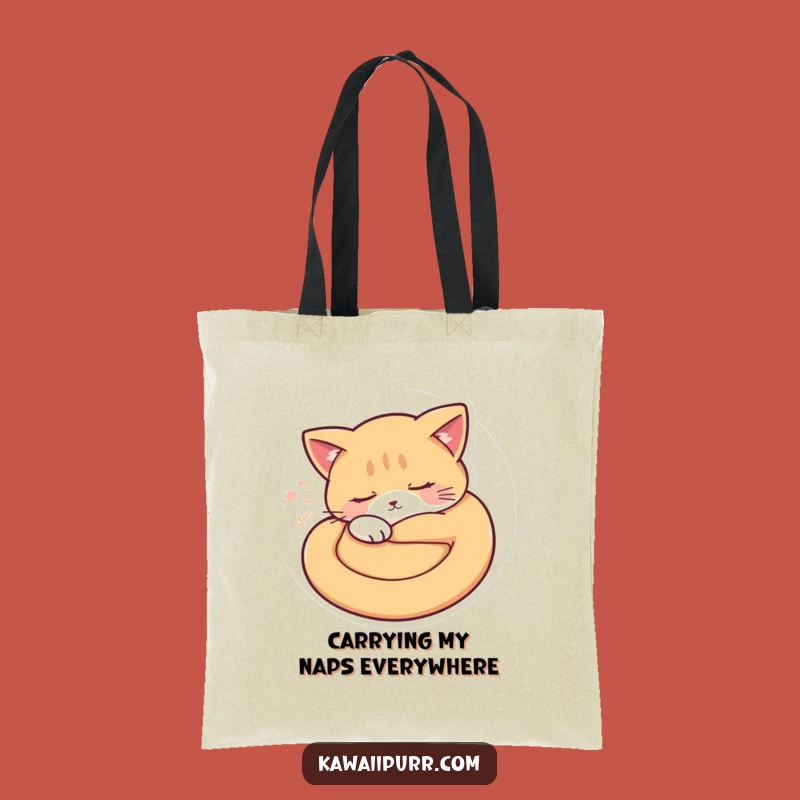 Funny Sleepy Cat Tote Bag: Carry Your Essentials with a Purr-fectly Chill Vibe