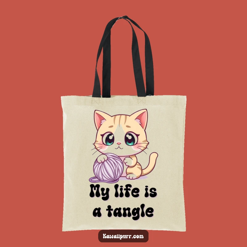 Funny Startled Cat Tote Bag: Shocked Feline Carry-All, Gift